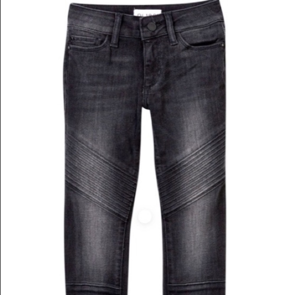 𝅺DL1961 Chloe Moto Skinny Jeans Girl 14 Torque - Picture 2 of 7